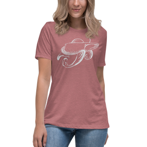 Women's Relaxed T-Shirt/White Humpback Whale