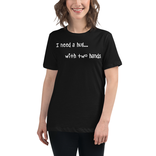 Women's Relaxed T-Shirt/Hug with Two Hands