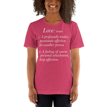 Load image into Gallery viewer, Short-Sleeve Unisex T-Shirt/Love