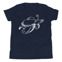 Load image into Gallery viewer, Youth Short Sleeve T-Shirt/Black and White Whale