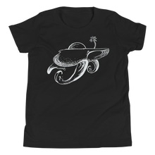Load image into Gallery viewer, Youth Short Sleeve T-Shirt/Black and White Whale