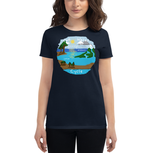 Women's short sleeve t-shirt/The Water Cycle