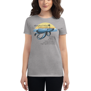 Women's short sleeve t-shirt/The Humpback Whale