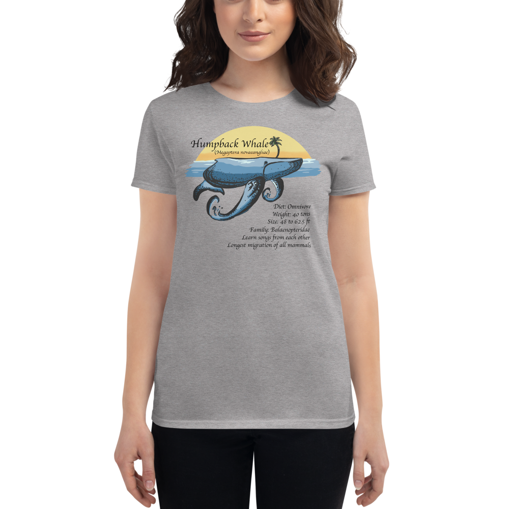 Women's short sleeve t-shirt/The Humpback Whale