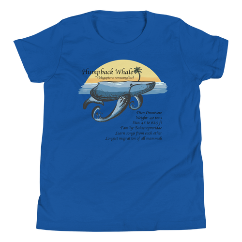 Youth Short Sleeve T-Shirt/Humpback Whale